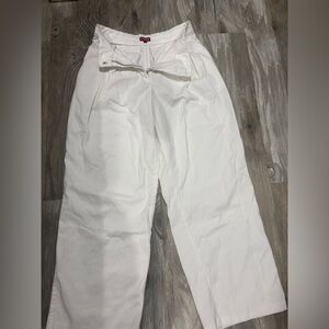 STAUD White Wide-Leg Trousers